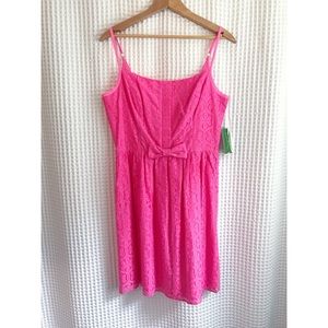 NWT Lilly Pulitzer Antonia lace Dress fiesta pink